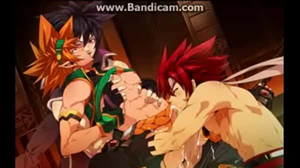 Hot gay anime threesome Gay porn comic