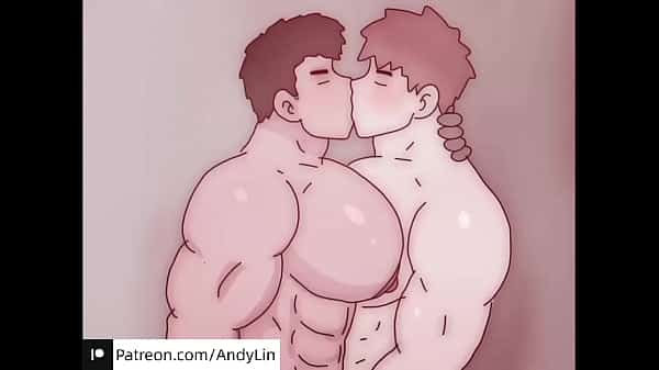 Anime~big muscle boobs couple， so lovely and big dick ~(watch more ：patreon.com/AndyLin)