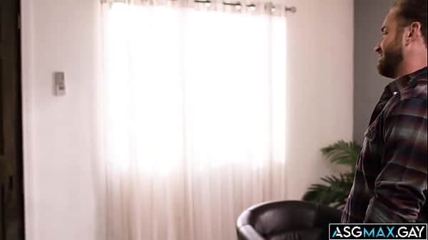 Marriage counselor Caden Jackson giving his patient Bruce Jones an anal assist
