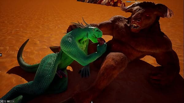 WILD LIFE – MINOTAURO FOLLANDO A LAGARTO VERDE