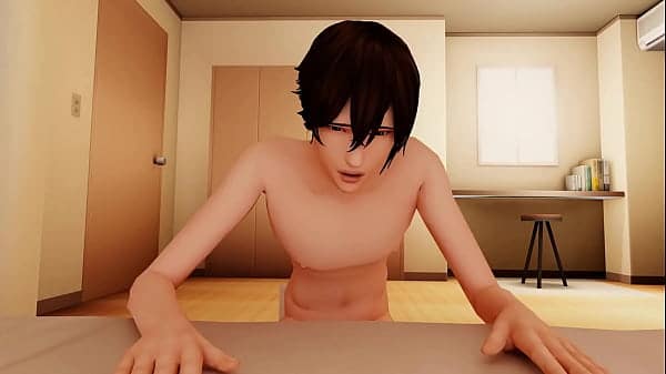 anime femboy fucks himself with dildo while livestreaming