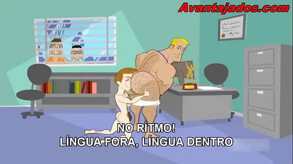 Porno Gay em Desenho com o Treinador Puto