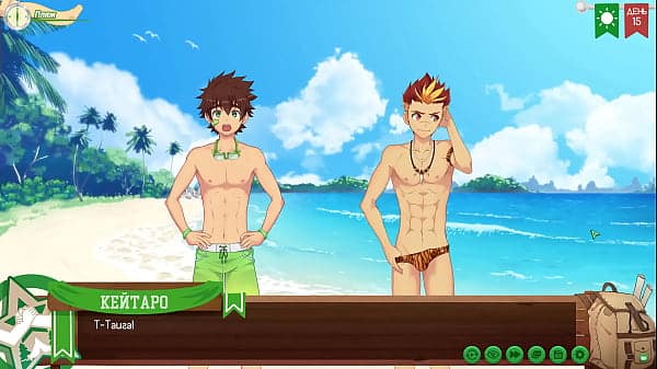 Game: Friends Camp path 2, part 8 – Taiga’s sexy swimming trunks (russian voiceover)