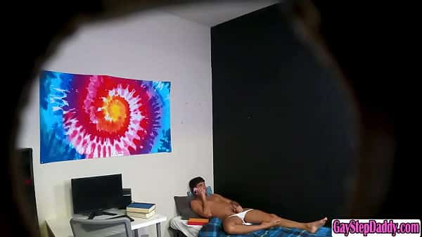 Horny stepdad is obsessed with stepson sex life