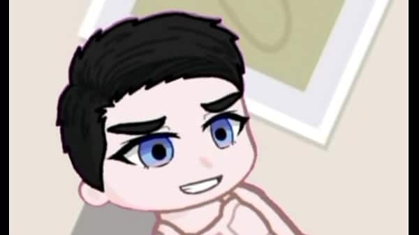Novinho que acaba de completar 18 anos batendo punheta e gozando em animação gacha