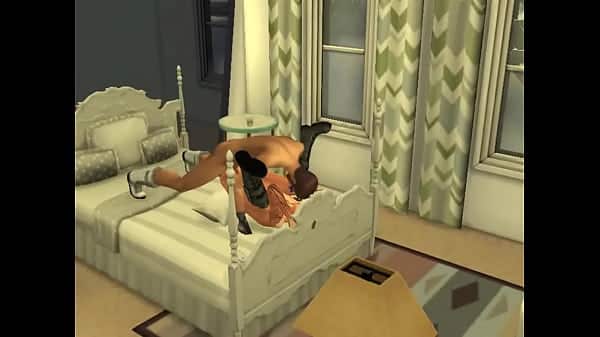 Fucking a hot goth guy while a crazy girl watches through the window