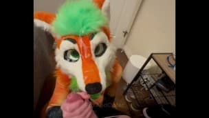 POV Fursuit Facial Cumshot Compilation Big Dick