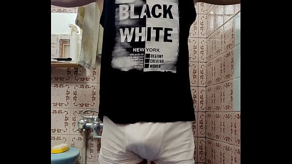 Hot take shower skinny boy