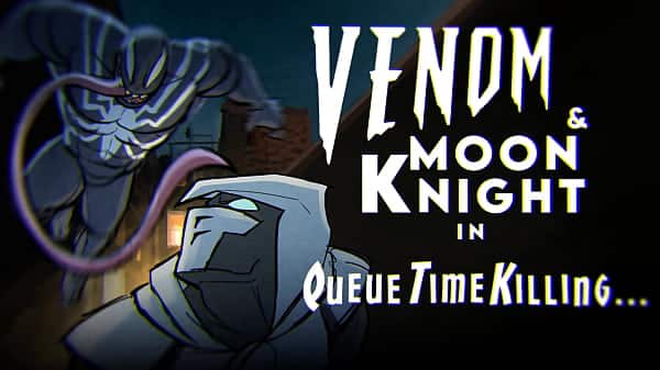 Venom y Moon Knight en “La cola matando el tiempo”