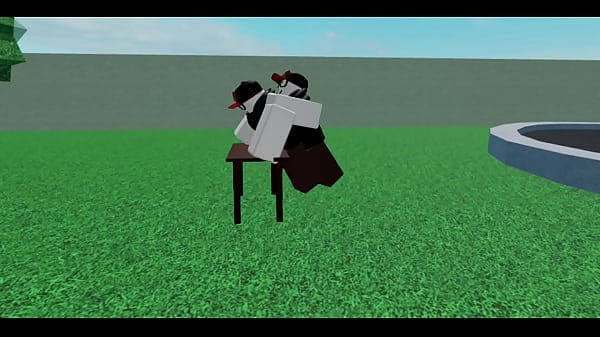 Roblox pale man bends over man on table and fucks him.