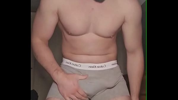 Grey Calvin Klein Boxer Edge by PhantomGentX! Master Rubs Bulge, Unpacks Thick Cock & Edges to Final Second