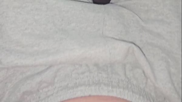 Cum Explosion in Grey Joggers! PhantomGentX Lays Back and Shoots Massive Load – Solo Masturbation