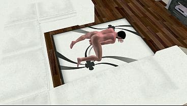 3D Gay Porn: Solo Hunk Shakes Massive Cock in Hypnotic Dong Swing Jerk-Off